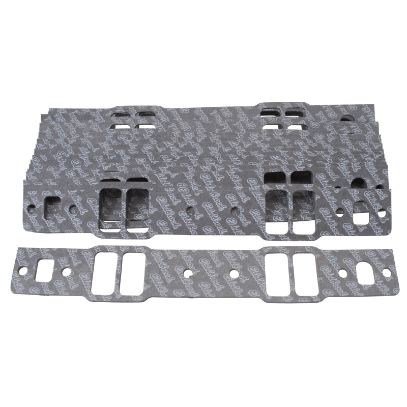 Edelbrock Gasket Kit Intake Manifold SBC 2814 for GM Cast Iron Bowtie Vortec Package of 10 - DTX Performance