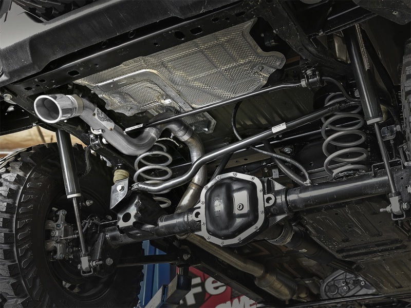 aFe MACH Force-Xp Axle-Back Exhaust System w/Polished Tip 18-20 Jeep Wrangler L4-2.0T / V6-3.6L - DTX Performance