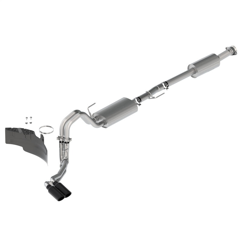 Ford Racing 21-22 F-150 2.7L/3.5L/5.0L Side Exit Touring Exhaust - Black Tips - DTX Performance