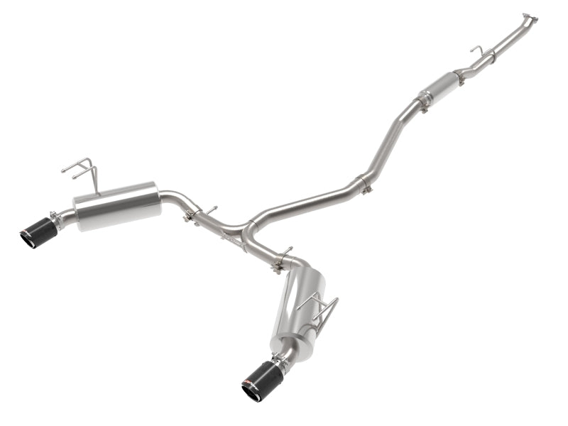 aFe Takeda 2.5in 304 SS Cat-Back Exhaust System w/CF Tips 2022+ Honda Civic L4-1.5L (t) - DTX Performance