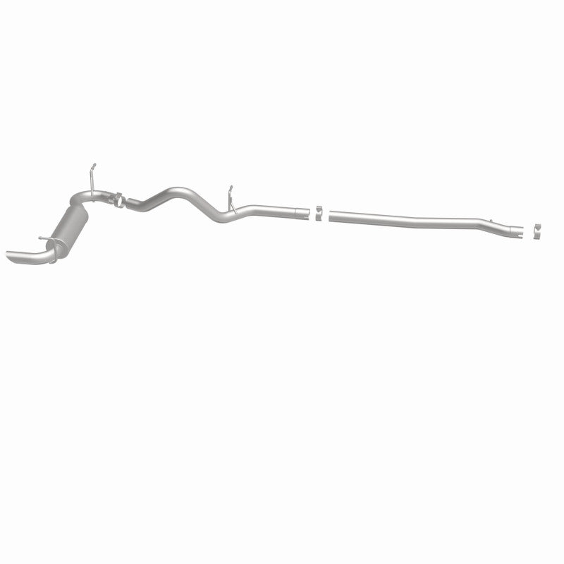 MagnaFlow 12-14 Jeep Wrangler 4dr Single Straight Rear P/S Exit Stainless C/B Performance Exhaust - DTX Performance