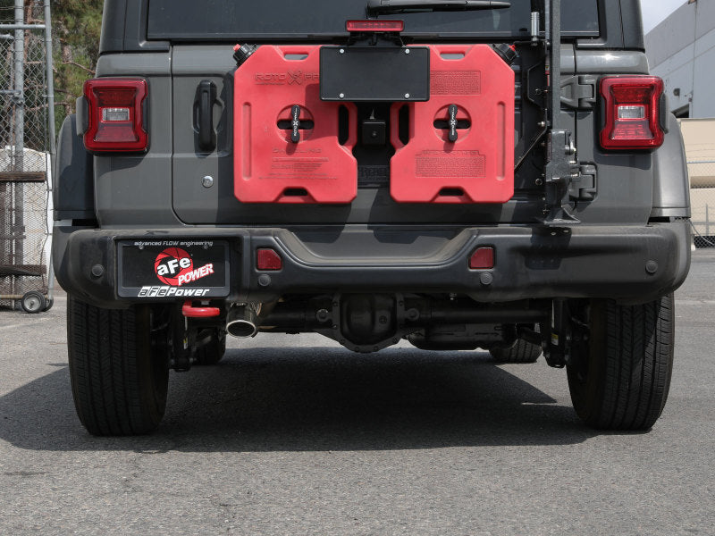 aFe MACH Force-Xp Axle-Back Exhaust System w/Polished Tip 18-20 Jeep Wrangler L4-2.0T / V6-3.6L - DTX Performance