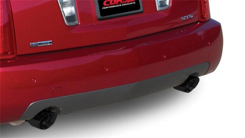 Corsa 05-07 Cadillac STS 4.6L 2.5in Axle-Back Dual Rear w Single 4in Black Pro-Series Tips - DTX Performance