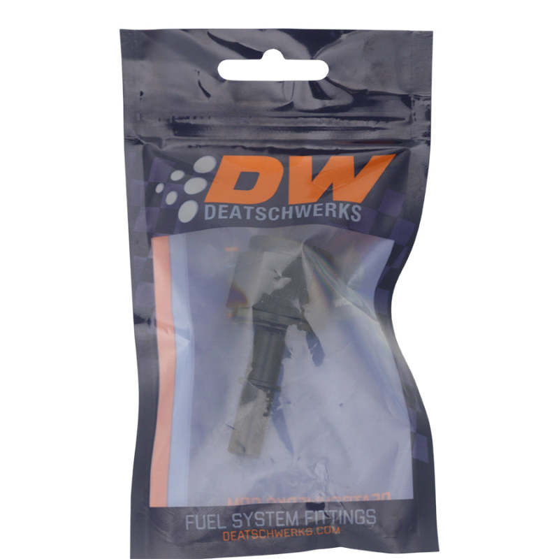 DeatschWerks 10AN Female Flare Swivel to 3/8in Male EFI Quick Disconnect - Anodized Matte Black - DTX Performance