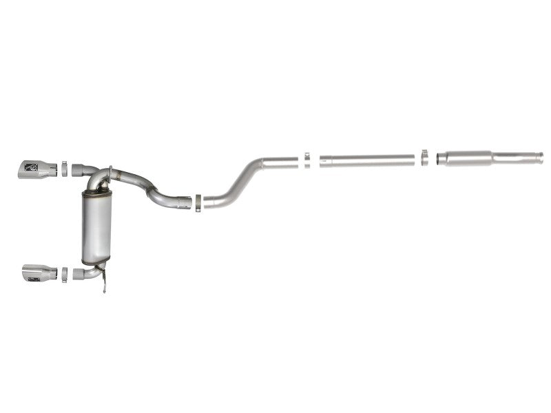 aFe Rebel Series 409 Stainless Steel Cat-Back Exhaust 18-21 Jeep Wrangler JL 2.0L (t) - Polished Tip - DTX Performance