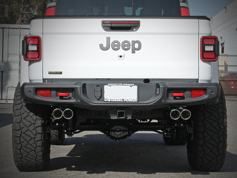 aFe Vulcan Series 3in 304SS Cat-Back 21 Jeep Gladiator V6-3.0L (td) - Dual Polished Tip - DTX Performance