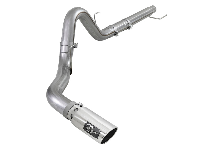 aFe Large Bore-HD 4in 409 SS DPF-Back Exh 18-19 Ford F-150 V6-3.0L (td) w/ Polished Tip - DTX Performance