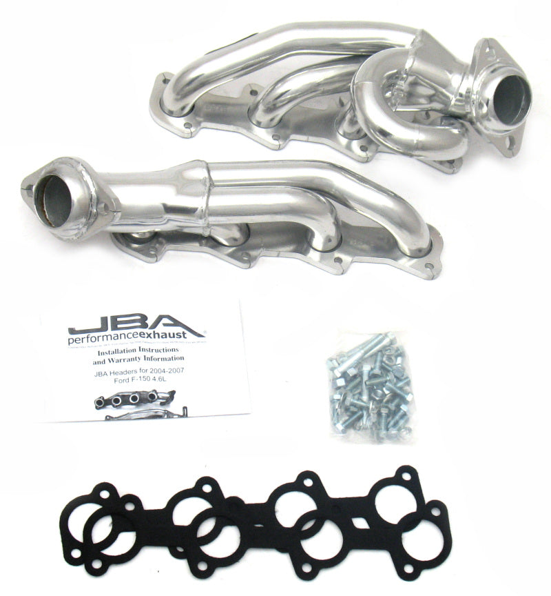 JBA 04-08 Ford F-150 4.6L 2V 1-1/2in Primary Silver Ctd Cat4Ward Header - DTX Performance