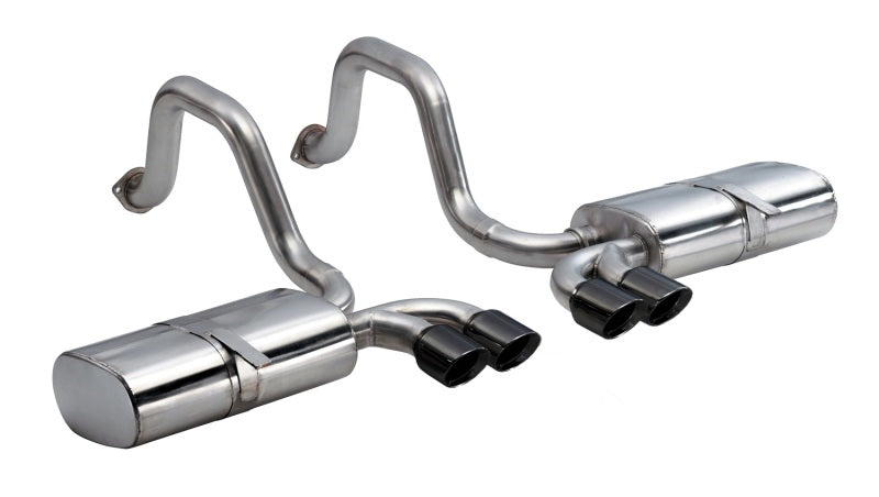 Corsa 97-04 Chevrolet Corvette C5 Z06 5.7L V8 Black Sport Axle-Back Exhaust - DTX Performance