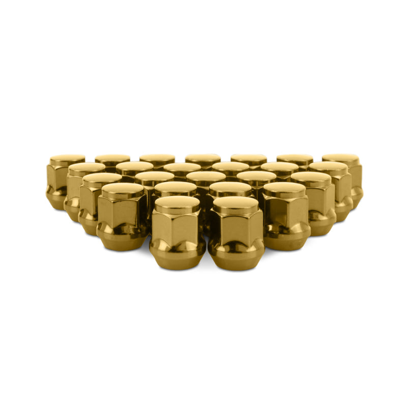 Mishimoto Steel Acorn Lug Nuts M12 x 1.5 - 24pc Set - Gold - DTX Performance