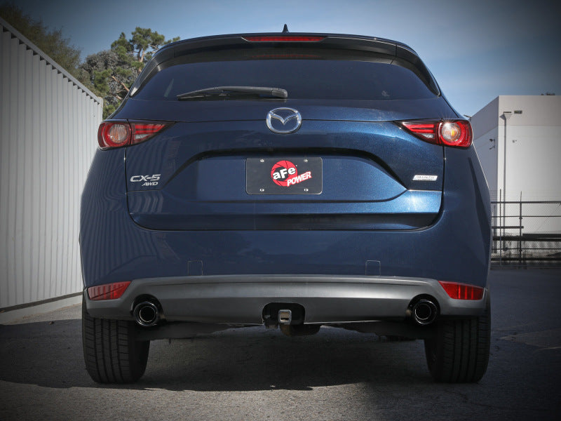 aFe Takeda 17-21 Mazda CX-5 2.5L (t) 2.5in. SS Axle-Back Exhaust System w/Black Tips - DTX Performance