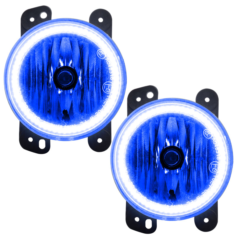 Oracle Lighting 07-09 Jeep Wrangler JK Pre-Assembled LED Halo Fog Lights -Blue - DTX Performance