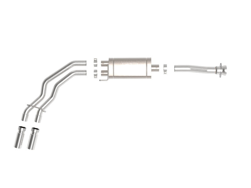 aFe Rebel 3in 409 SS Cat-Back Exhaust 2021 Ford F-150 V6 2.7L/3.5L (tt)/V8 5.0L w/ Polished Tips - DTX Performance