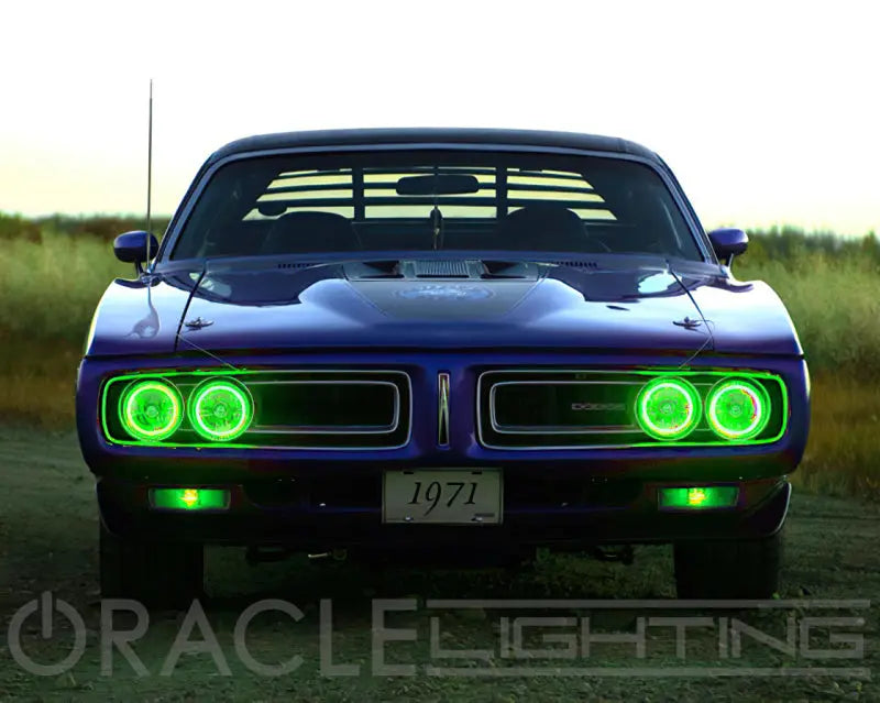 Oracle Pre-Installed Lights 5.75 IN. Sealed Beam - Green Halo - DTX Performance