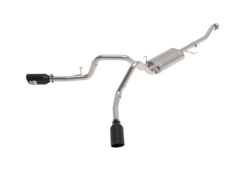 aFe Vulcan 3in 304 SS Cat-Back Exhaust 2021 Ford F-150 V6 2.7L/3.5L (tt)/V8 5.0L w/ Black Tips - DTX Performance