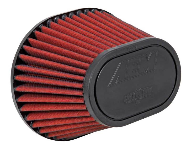 AEM Dryflow Air Filter - 3.5in FLG / 8-1/2in L x 7in W / Top 6-1/4in L x 4in W / 5-1/2in H (S/O) - DTX Performance