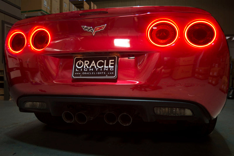 Oracle Chevrolet Corvette C6 05-13 LED Tail Light Halo Kit - Red - DTX Performance