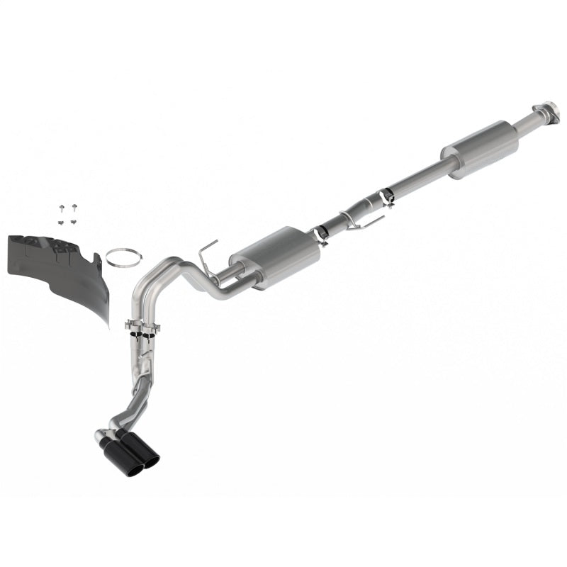 Ford Racing 21-22 F-150 2.7L/3.5L/5.0L Side Exit Sport Exhaust - Black Tips - DTX Performance