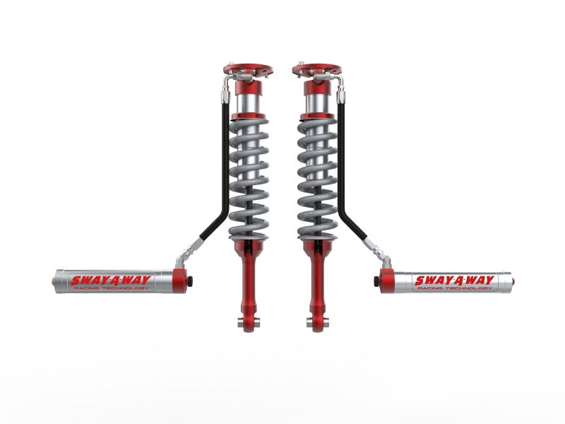 aFe Sway-A-Way 10-14 F150/Raptor 6.2L 2.5 Front Coilover Kit w/ Remote Reservoirs and Compr Adjuster - DTX Performance