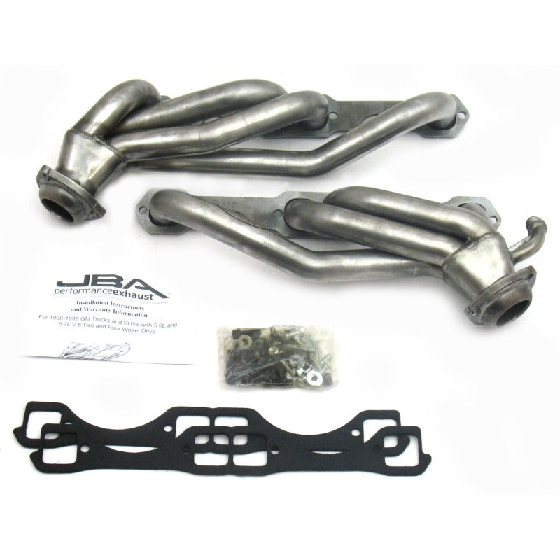 JBA 96-00 GM Truck 5.0L/5.7L SBC w/o A.I.R. 1-1/2in Primary Raw 409SS Cat4Ward Header - DTX Performance