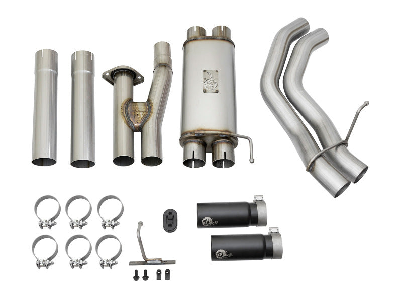 aFe POWER Rebel Series 3in 409 SS Cat Back Exhaust w/ Black Tips 17 Ford F-150 Raptor V6-3.5L - DTX Performance