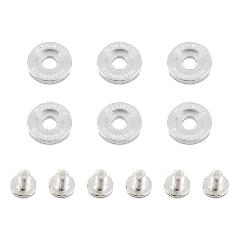 Mishimoto Large Fender Washer Kit (6pcs) - Silver - DTX Performance