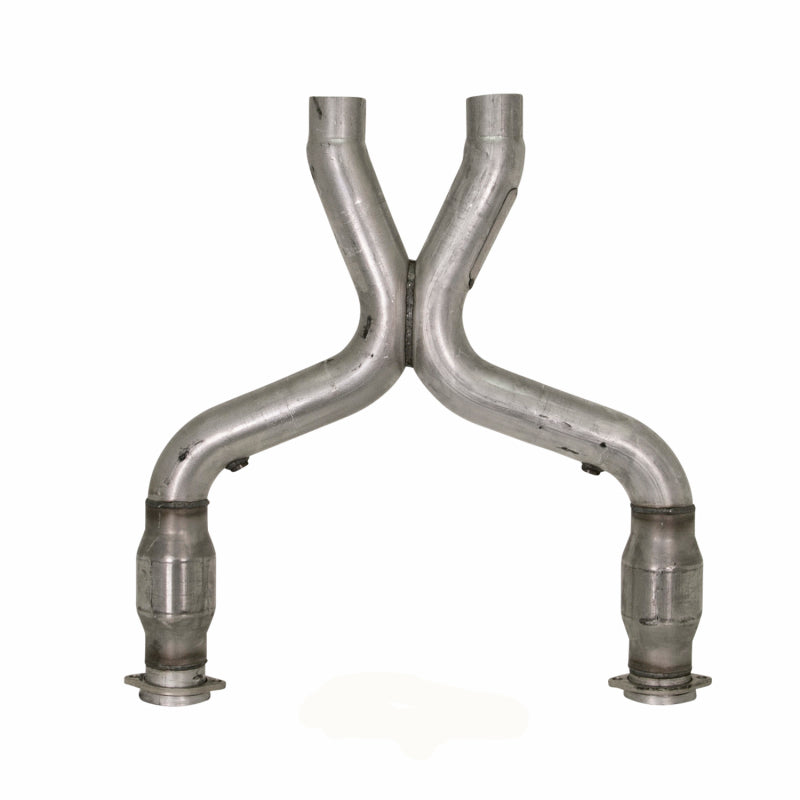 BBK 11-14 Mustang 5.0 Short Mid X Pipe With Catalytic Converters 3.0 For BBK Long Tube Headers - DTX Performance