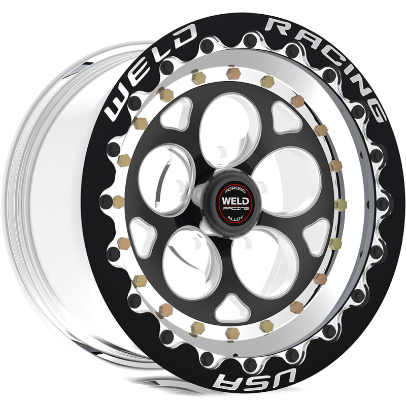 Weld Magnum III 15x10 / 5x120mm BP / 7.5in. BS Black Wheel - Black Single Beadlock MT - DTX Performance