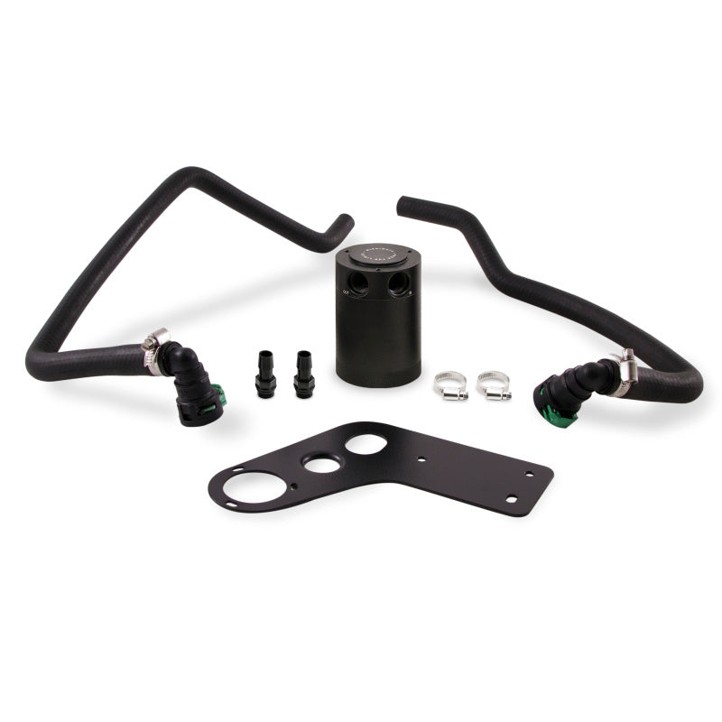 Mishimoto 2015+ Ford Mustang GT Baffled Oil Catch Can Kit - Black - DTX Performance