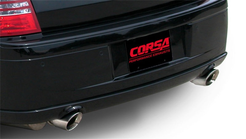 Corsa 05-10 Dodge Charger No Towing Hitch SRT-8 6.1L V8 Polished Xtreme Cat-Back Exhaust - DTX Performance