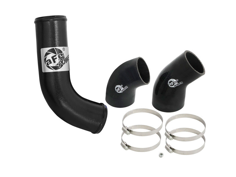 aFe BladeRunner 3in Intercooler Tube - Black Cold Side 15-16 Ford Mustang EcoBoost L4-2.3L (t) - DTX Performance