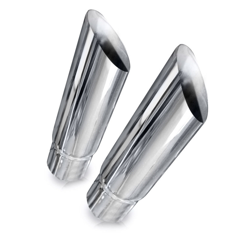 Stainless Works Slash Cut Exhaust Tips 2in ID Inlet - DTX Performance