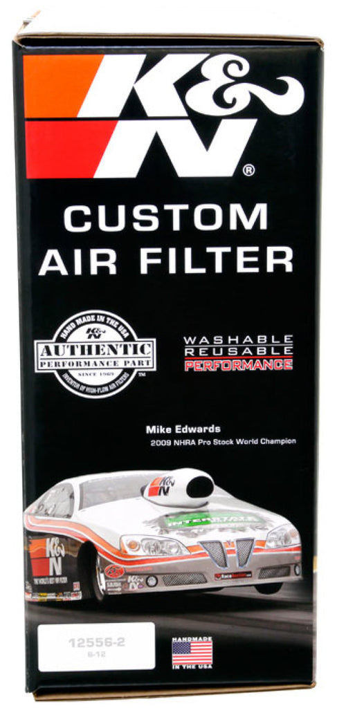 K&N Round Air Filter Assembly 14in. ID / 4..12in. Height / 5.125in. Neck Flange / 7/8in. Drop Ba - DTX Performance