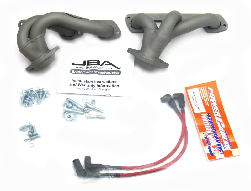 JBA 07-11 Jeep 3.8L V6 1-1/2in Primary Ti Ctd Cat4Ward Header - DTX Performance