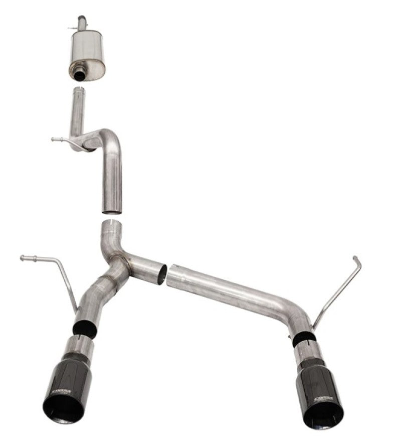 Corsa 07-18 Jeep Wrangler JKU 3.6L Sport 2.75in Cat-Back Exhaust w/ Single 4in Black Tips - DTX Performance