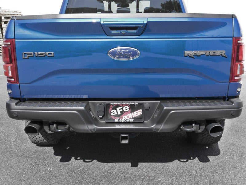 aFe MACH Force-Xp 3in to 3-1/2in 304 SS Cat-Back Exhaust w/Black Tip 17-18 Ford F-150 Raptor V6 3.5L - DTX Performance