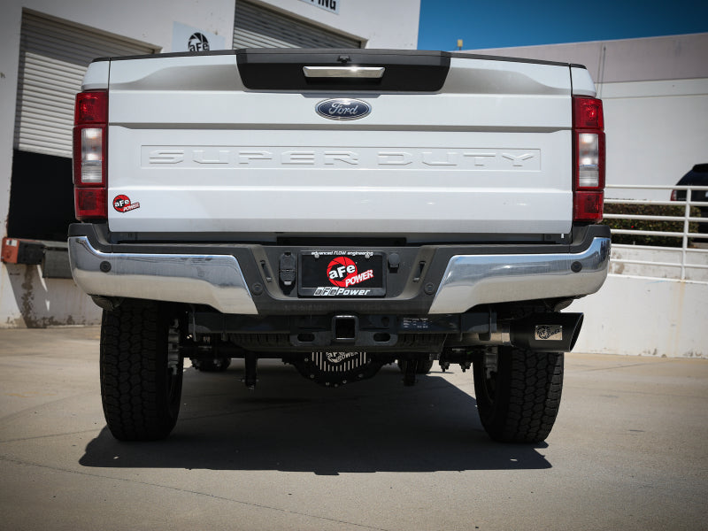 aFe Apollo GT Series 3-1/2in 409 SS Axle-Back Exhaust 17-20 Ford F-250/F-350 Black Tips w/o Muffler - DTX Performance