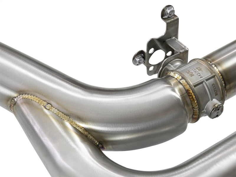 aFe MACH Force-Xp 3.5in. 304 SS C/B Exhaust w/o Muffler 15-18 BMW X5 M V8-4.4L (tt) - Polished Tip - DTX Performance