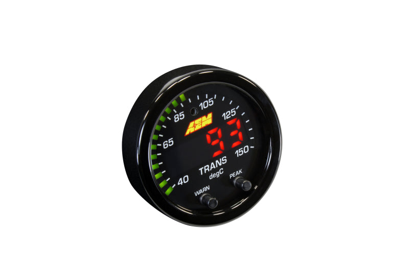 AEM X-Series Temperature 100-300F Gauge Kit (ONLY Black Bezel and Water Temp. Faceplate) - DTX Performance