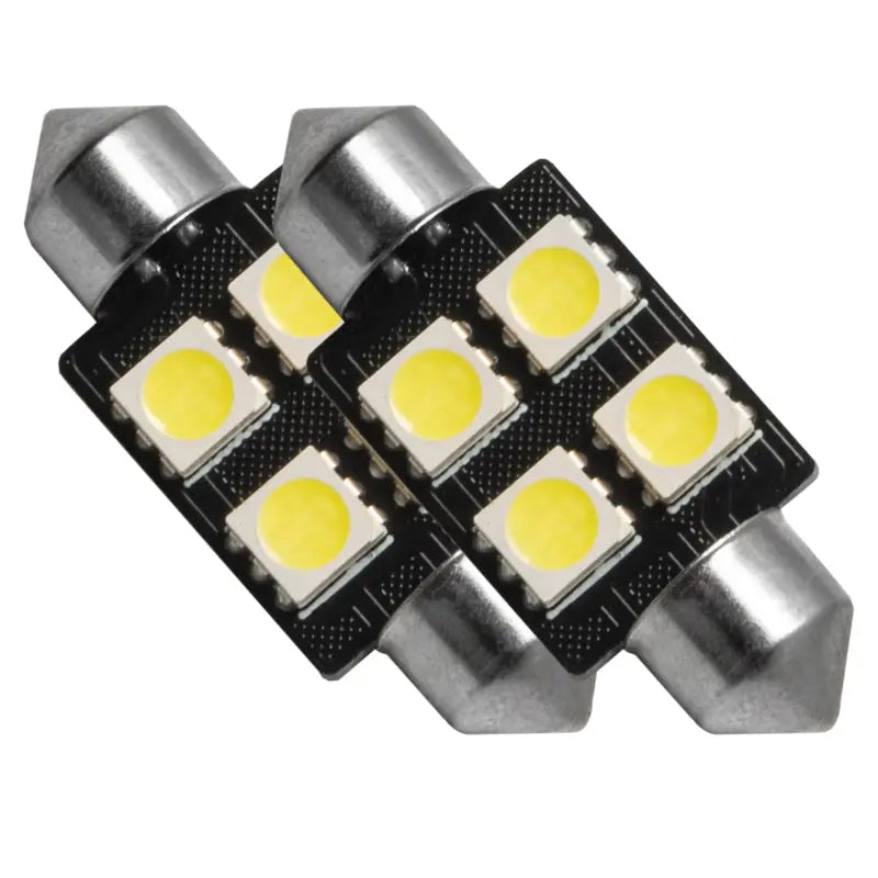 Oracle 37MM 4 LED 3-Chip Festoon Bulbs (Pair) - Cool White - DTX Performance