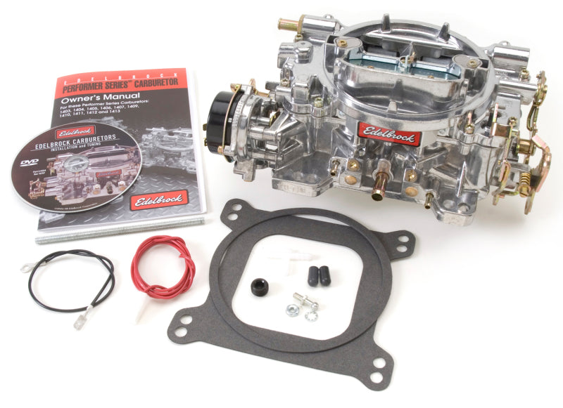 Edelbrock Carburetor Performer Series 4-Barrel 750 CFM Electric Choke Satin Finish - DTX Performance