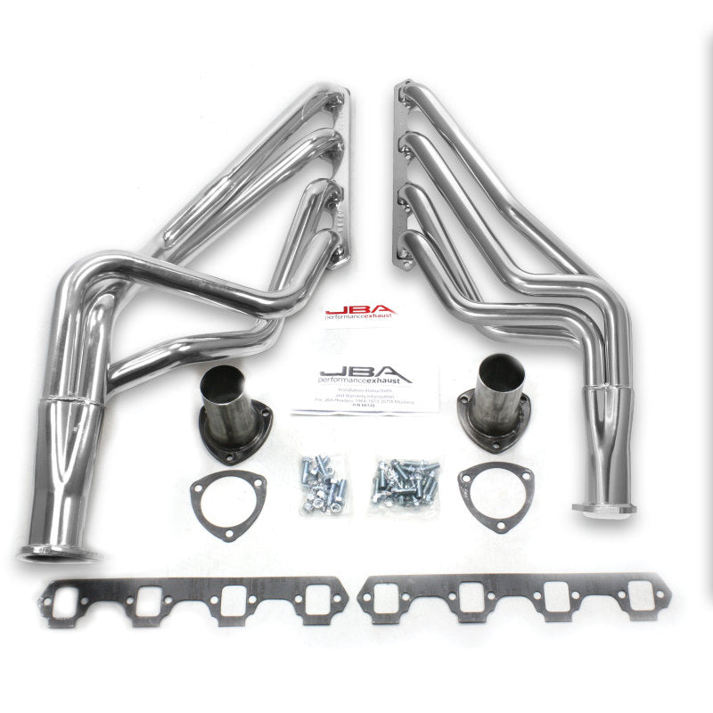 JBA 65-73 Ford Mustang 260-302/71-73 Ford 260-351W SBF 1-5/8in Primary Silver Ctd Long Tube Header - DTX Performance