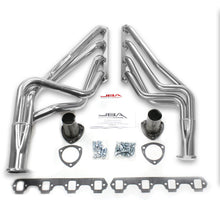 Load image into Gallery viewer, JBA 65-73 Ford Mustang 260-302/71-73 Ford 260-351W SBF 1-5/8in Primary Silver Ctd Long Tube Header - DTX Performance