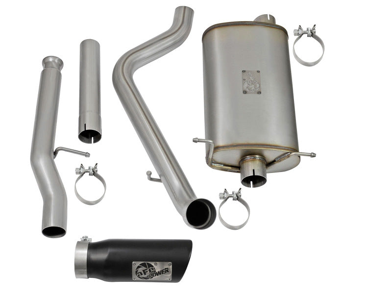 aFe MACHForce XP Exhausts Cat-Back Black Tip 09-17 GM Silverado 1500 4.3/5.3L RegCab SB/LB - DTX Performance