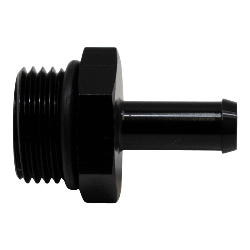 DeatschWerks 8AN ORB Male to 5/16in Male Barb Fitting (Incl O-Ring) - Anodized Matte Black - DTX Performance