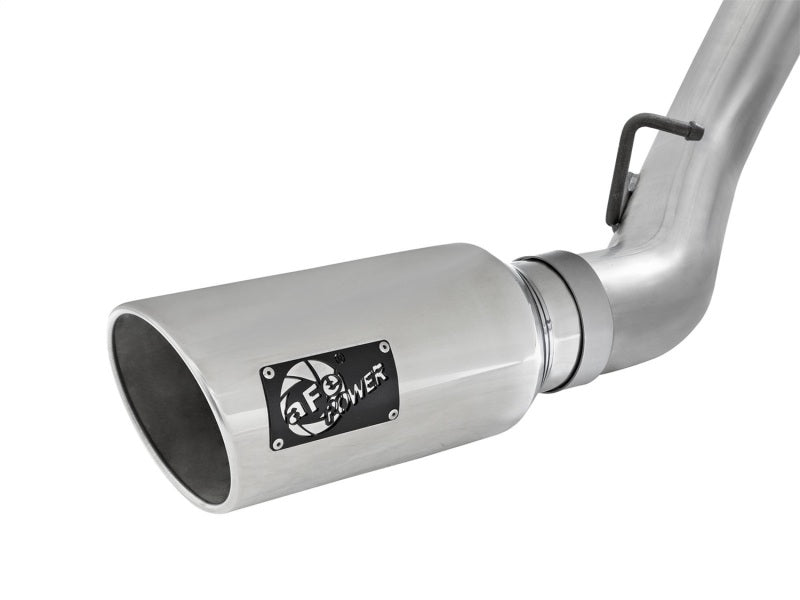 aFe LARGE Bore HD 4in Dual DPF-Back SS Exhaust w/Polished Tip 16-17 GM Diesel Truck V8-6.6L (td) LML - DTX Performance