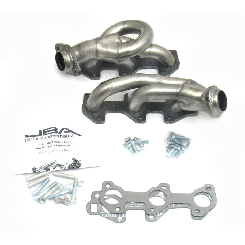 JBA 02-08 Dodge Ram 3.7L V6 1-1/2in Primary Raw 409SS Cat4Ward Header - DTX Performance