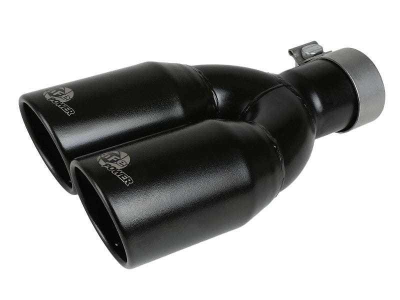 aFe Vulcan Series 2.5in 304 SS Axle-Back Exhaust Black 07-18 Jeep Wrangler (JK) V6-3.6/3.8L - DTX Performance