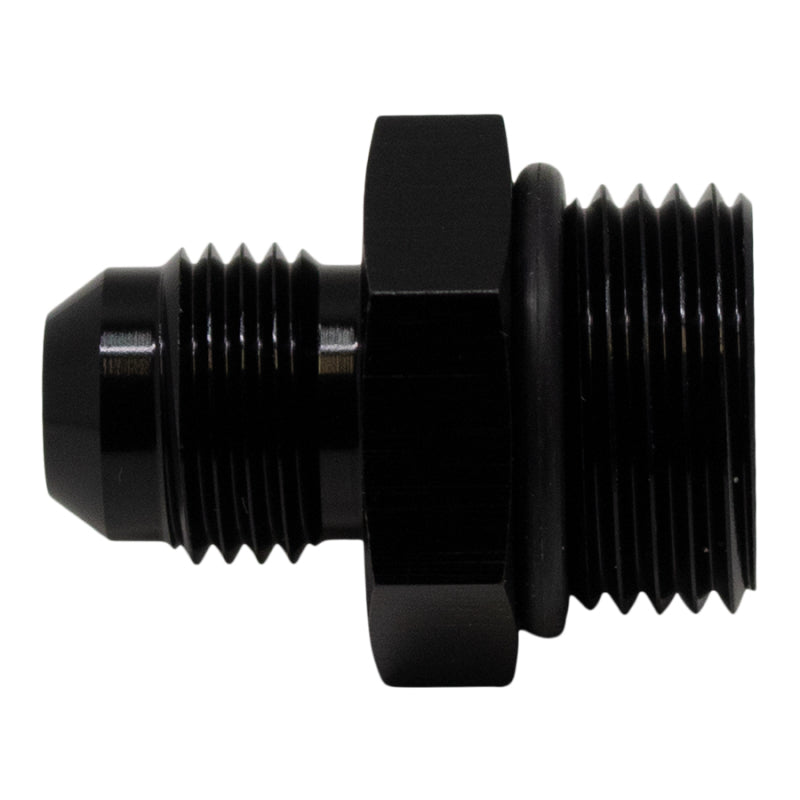 DeatschWerks 8AN ORB Male to 6AN Male Flare Adapter (Incl O-Ring) - Anodized Matte Black - DTX Performance