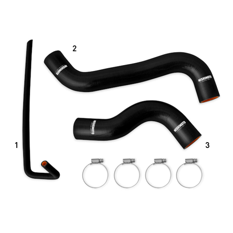 Mishimoto 2015+ Subaru WRX Silicone Radiator Coolant Hose Kit - Black - DTX Performance